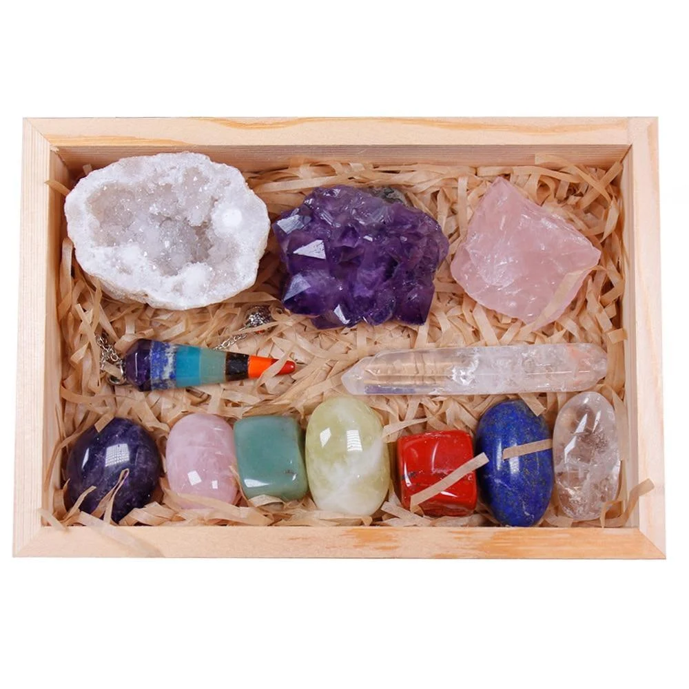 12 Healing Crystals in a Box - Glova