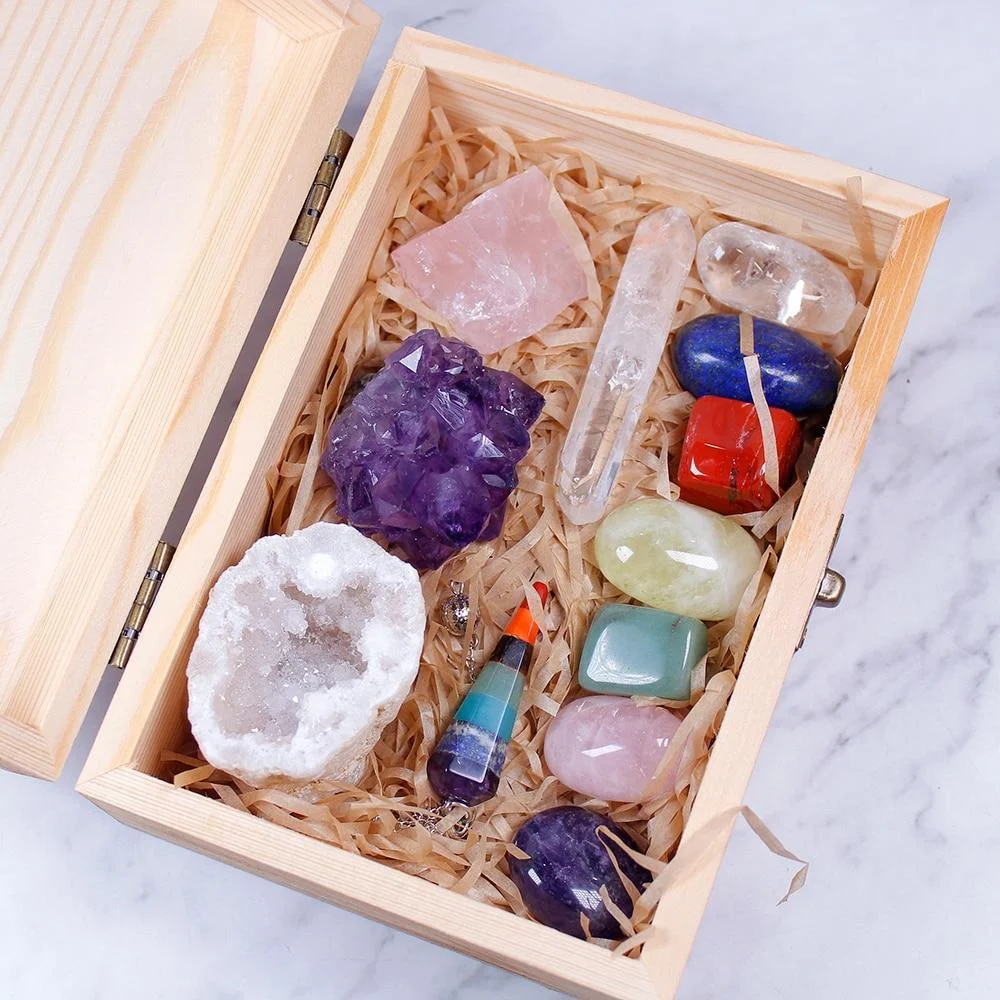 12 Healing Crystals in a Box - Glova