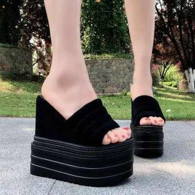 14CM Heel Wedges Thick Bottom Platform Sandals - Glova