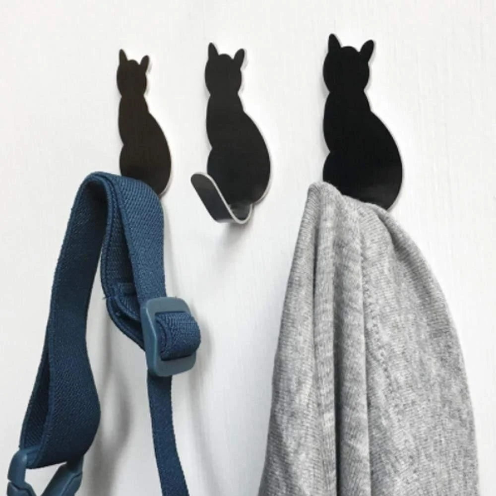 2-Piece Self-Adhesive Kitty Wall Hooks - Glova