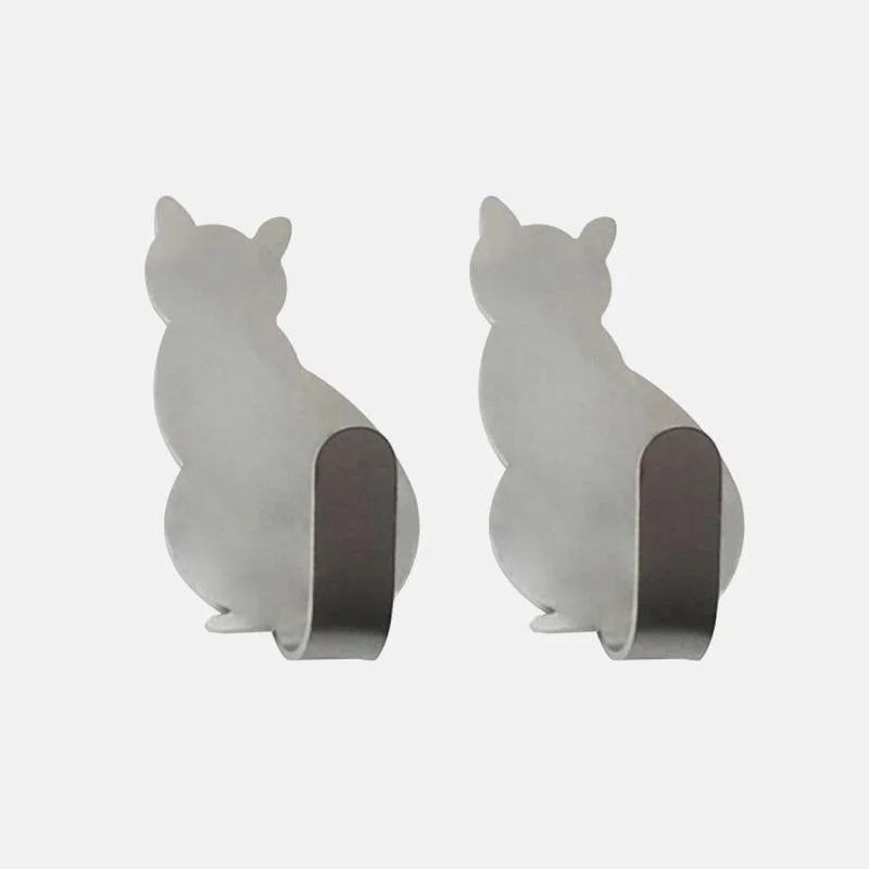 2-Piece Self-Adhesive Kitty Wall Hooks - Glova