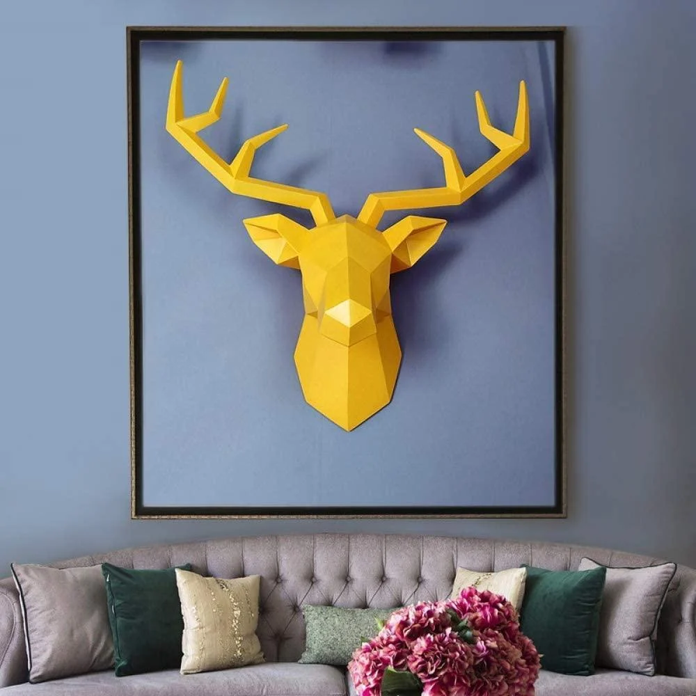 3D Deer Head Wall Statue - Glova