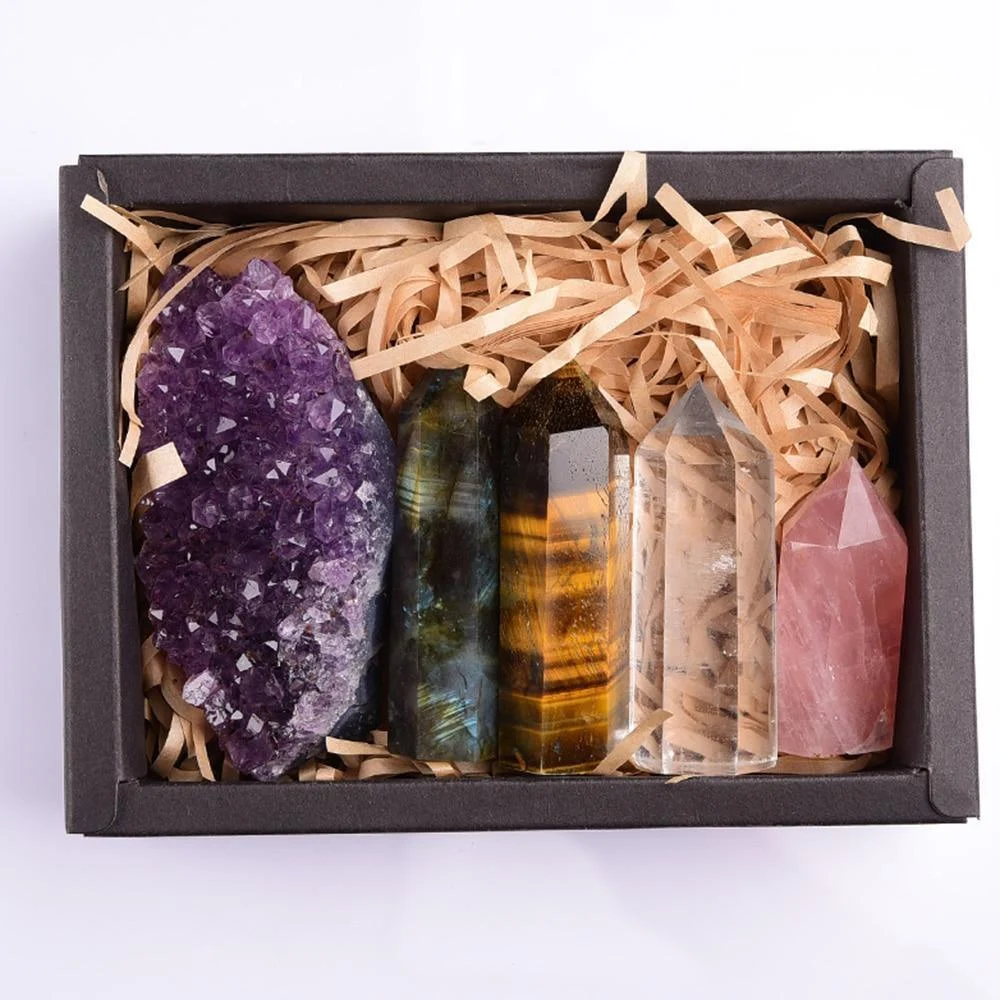 5 Healing Crystals In A Box - Glova