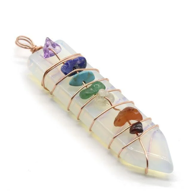 7 Chakra Sword Point Pendant - Glova