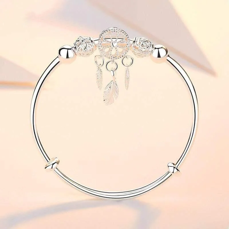 925 Sterling Silver Dreamcatcher Bracelet - Glova