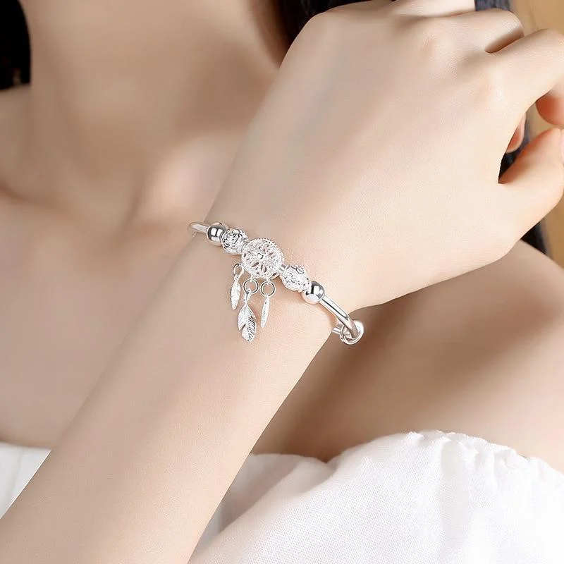 925 Sterling Silver Dreamcatcher Bracelet - Glova