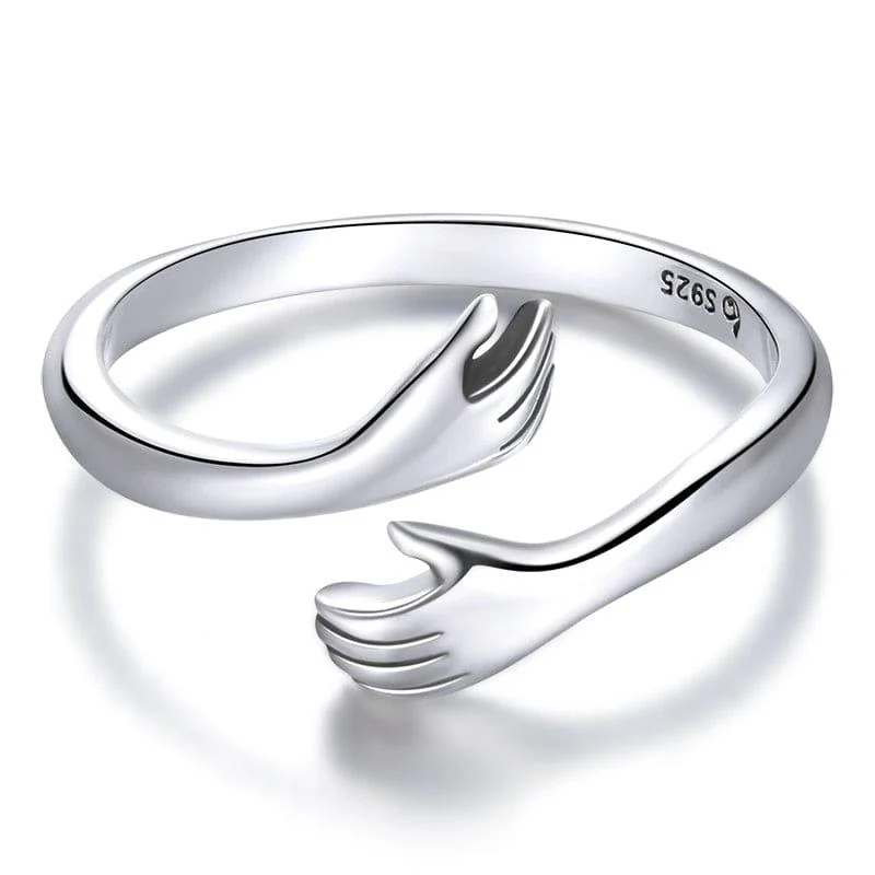 925 Sterling Silver Hug Ring - Glova