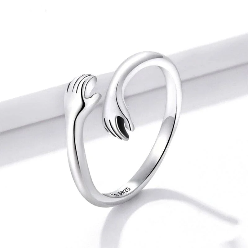 925 Sterling Silver Hug Ring - Glova