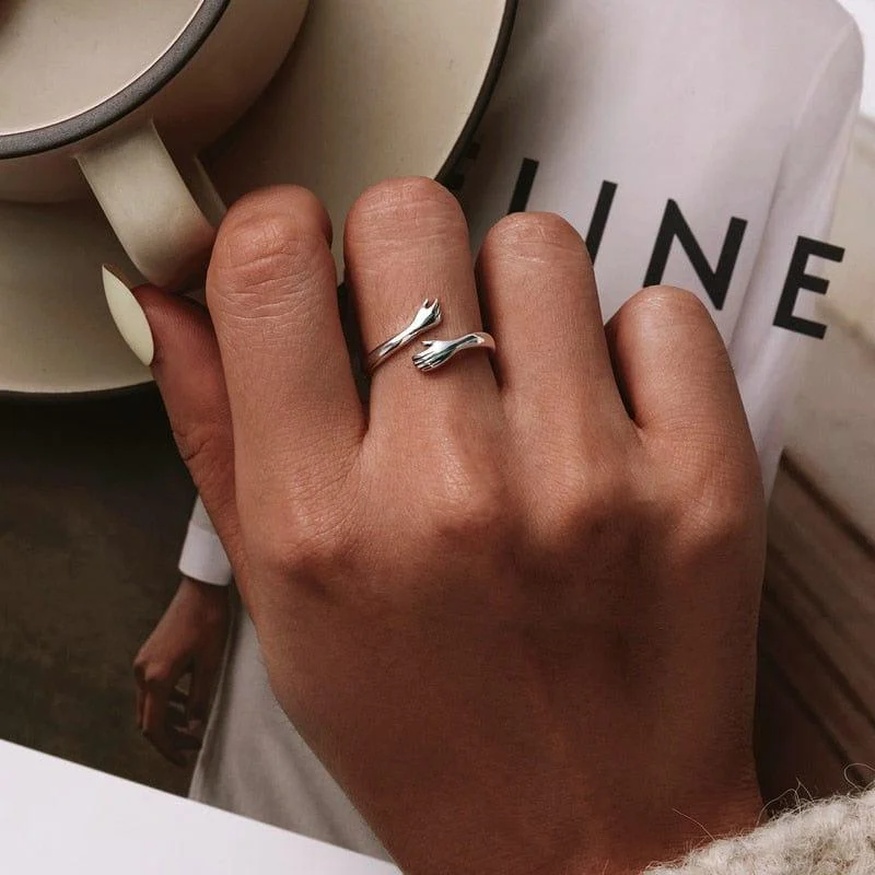 925 Sterling Silver Hug Ring - Glova