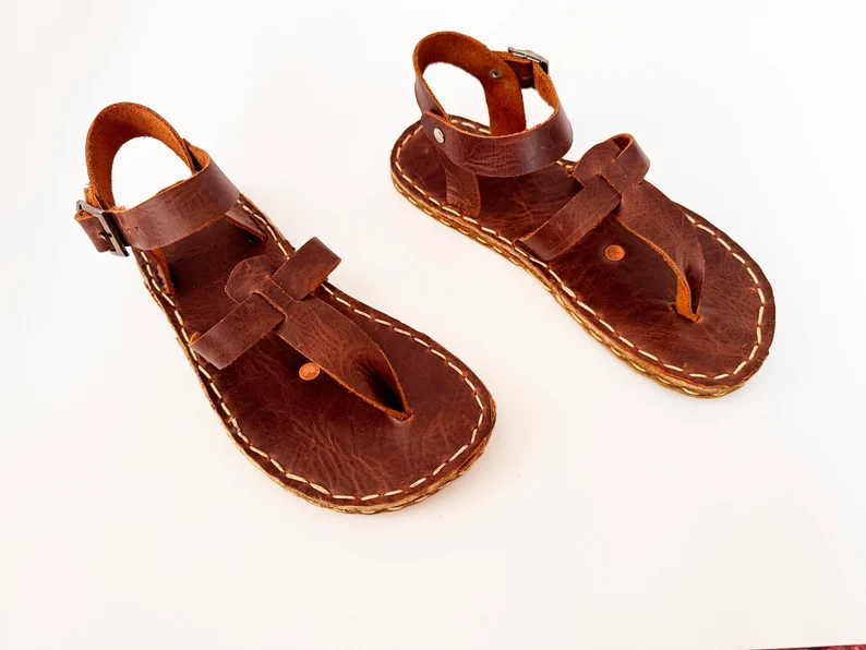 Leather Barefoot Sandals Grounding Sandals (1)