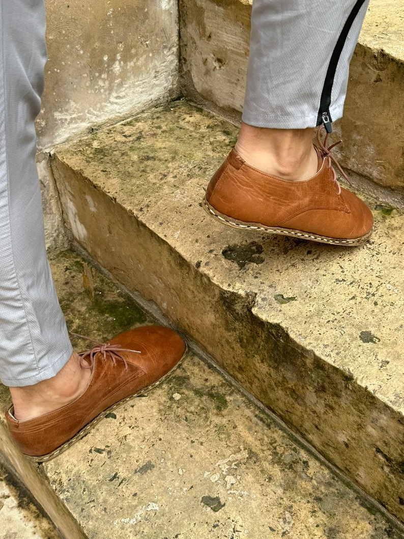 Mens Oxford Antique Brown Shoes (1)