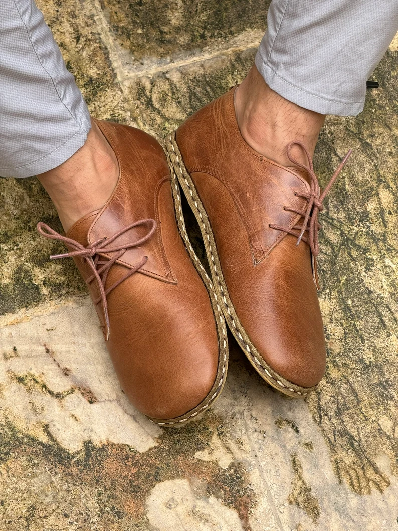 Mens Oxford Antique Brown Shoes (3)