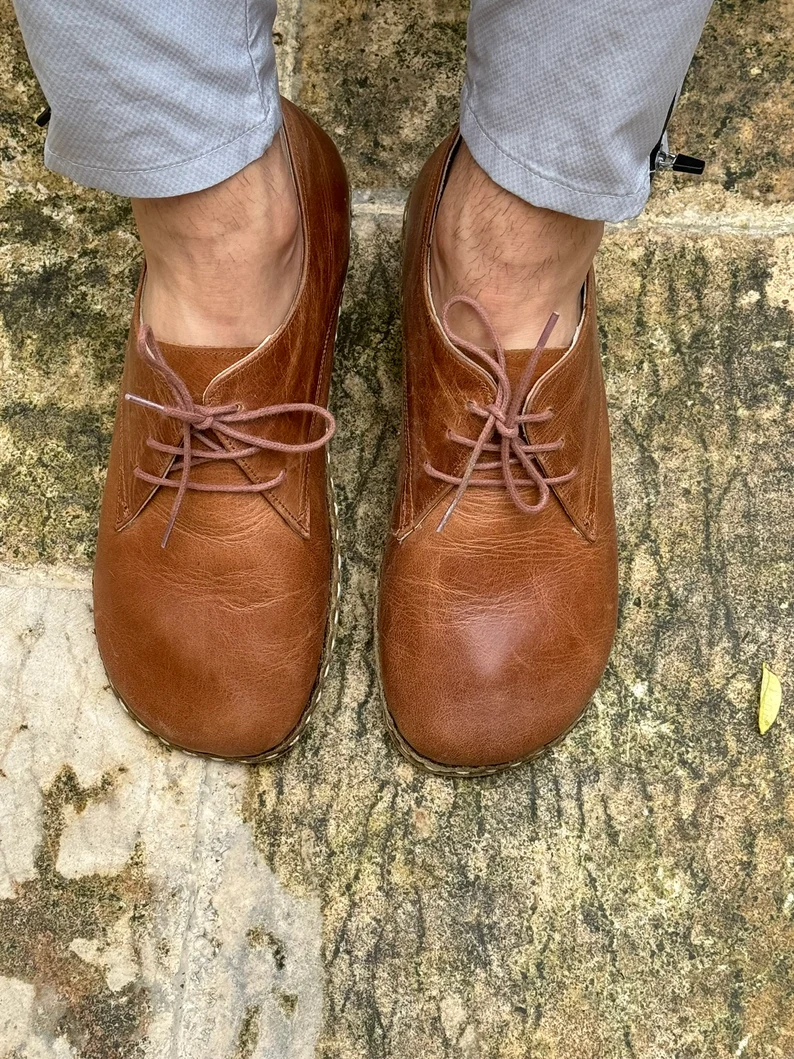 Mens Oxford Antique Brown Shoes (5)