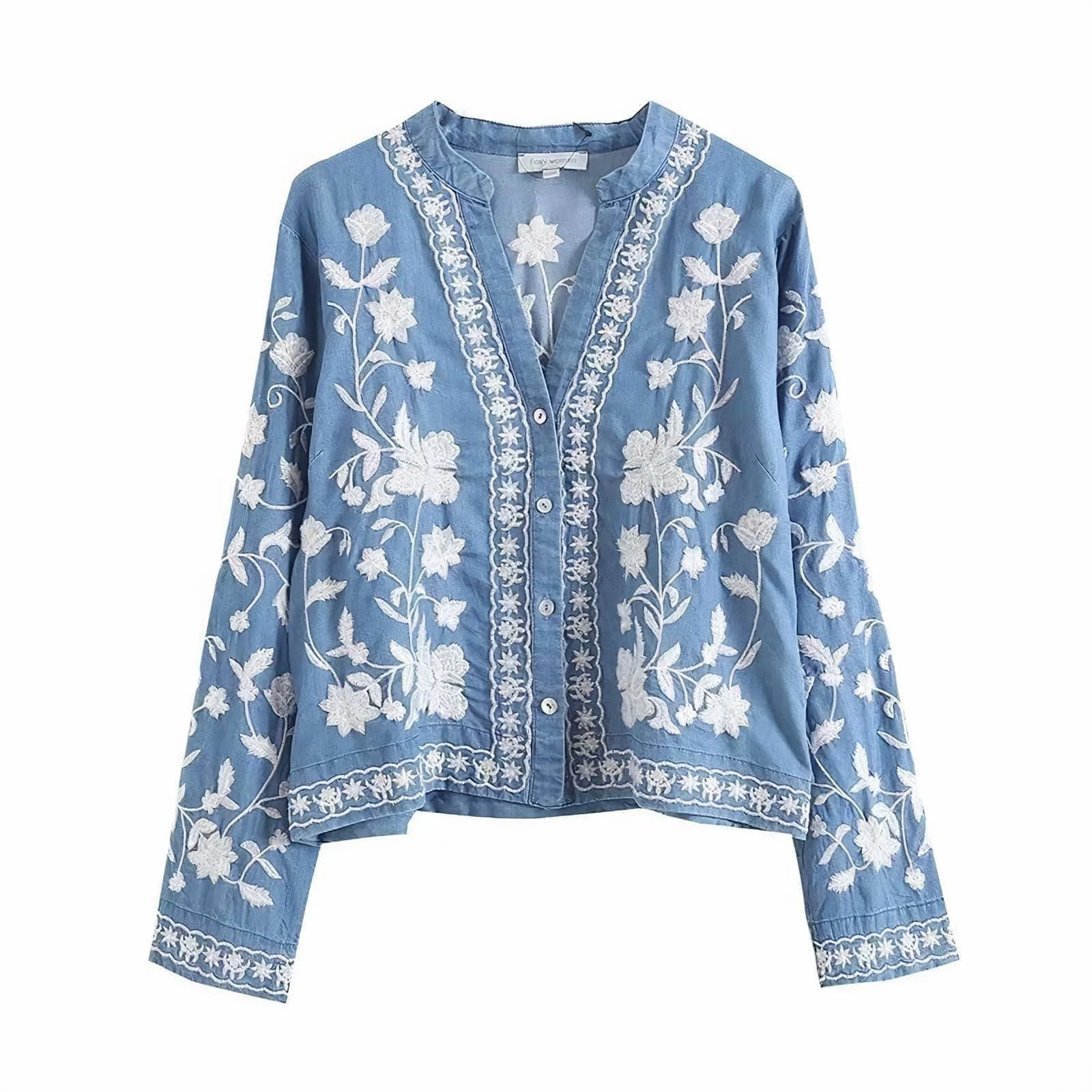 Abelia Floral Embroidered Blouse - Glova