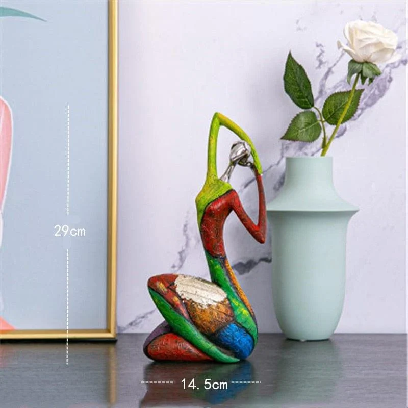 Abstract Colorful Woman Sculpture Figurine - Glova