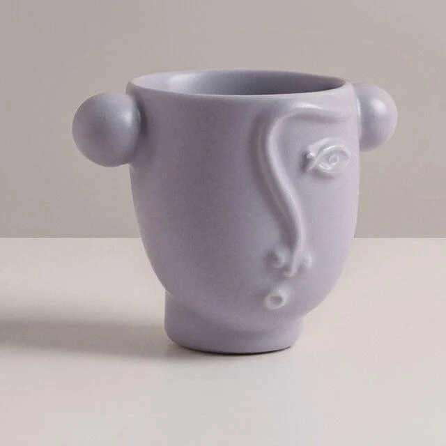 Abstract Face Ceramic Mugs (3 Colors) - Glova