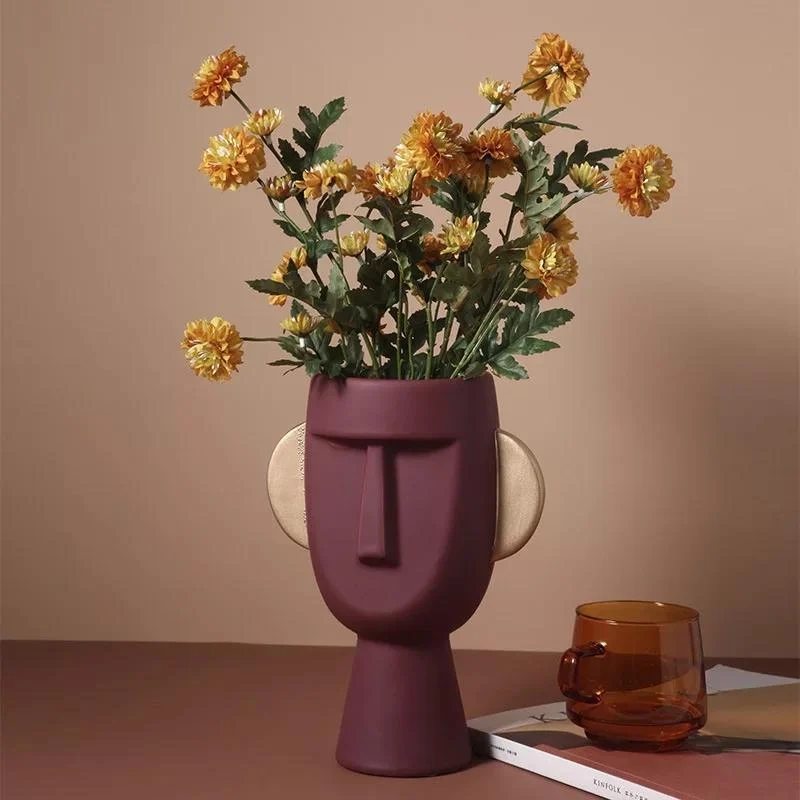 Abstract Face Flower Vase - Glova