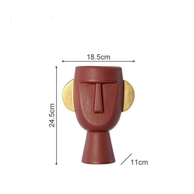 Abstract Face Flower Vase - Glova