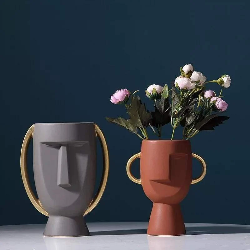 Abstract Face Flower Vase - Glova