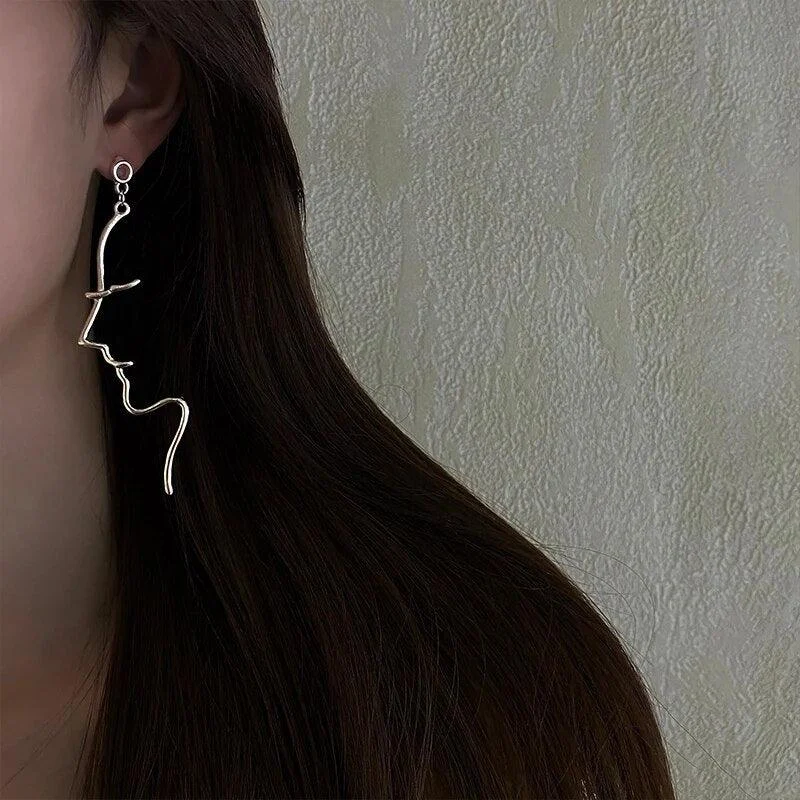 Abstract Face Shape Earrings - Glova