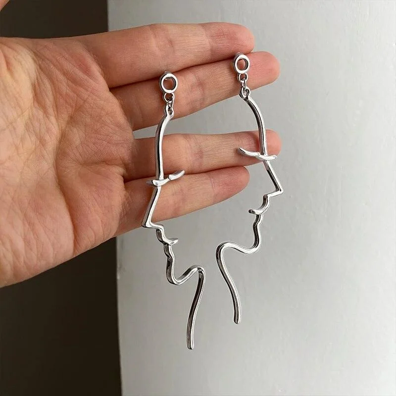 Abstract Face Shape Earrings - Glova