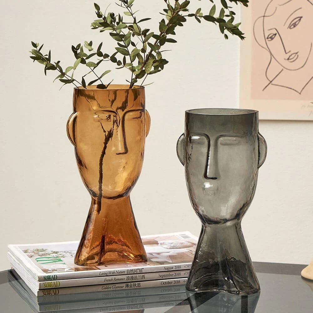 Abstract Human Face Flower Vase - Glova