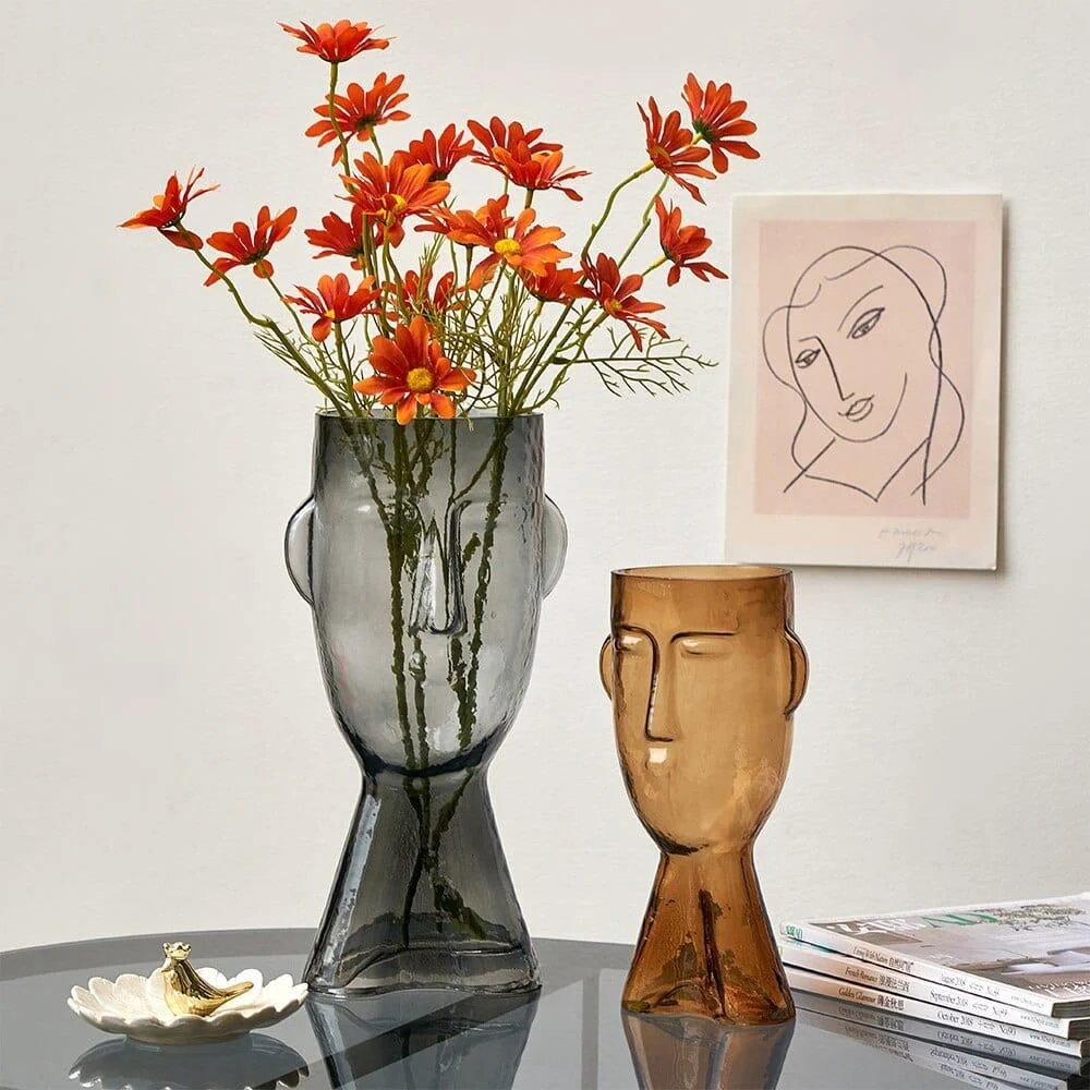 Abstract Human Face Flower Vase - Glova