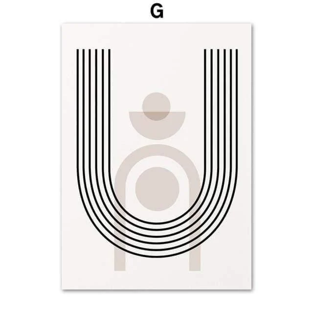 Abstract Line Nordic Posters - Glova