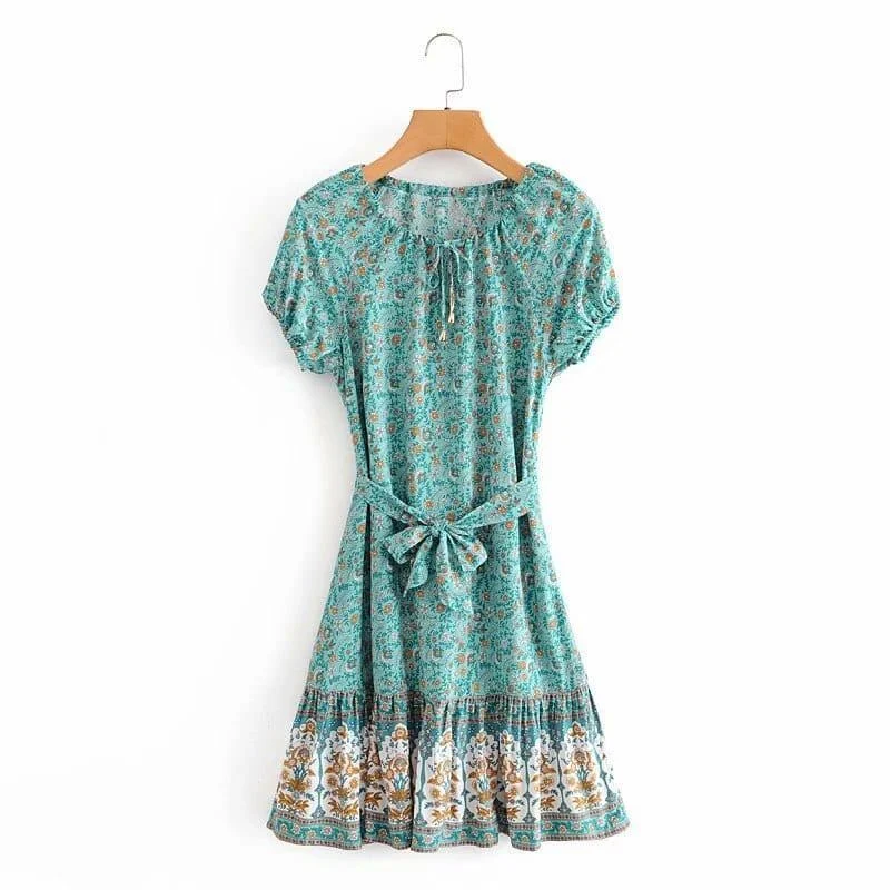 Adamina Boho Mini Dress ( 3 Colors ) - Glova