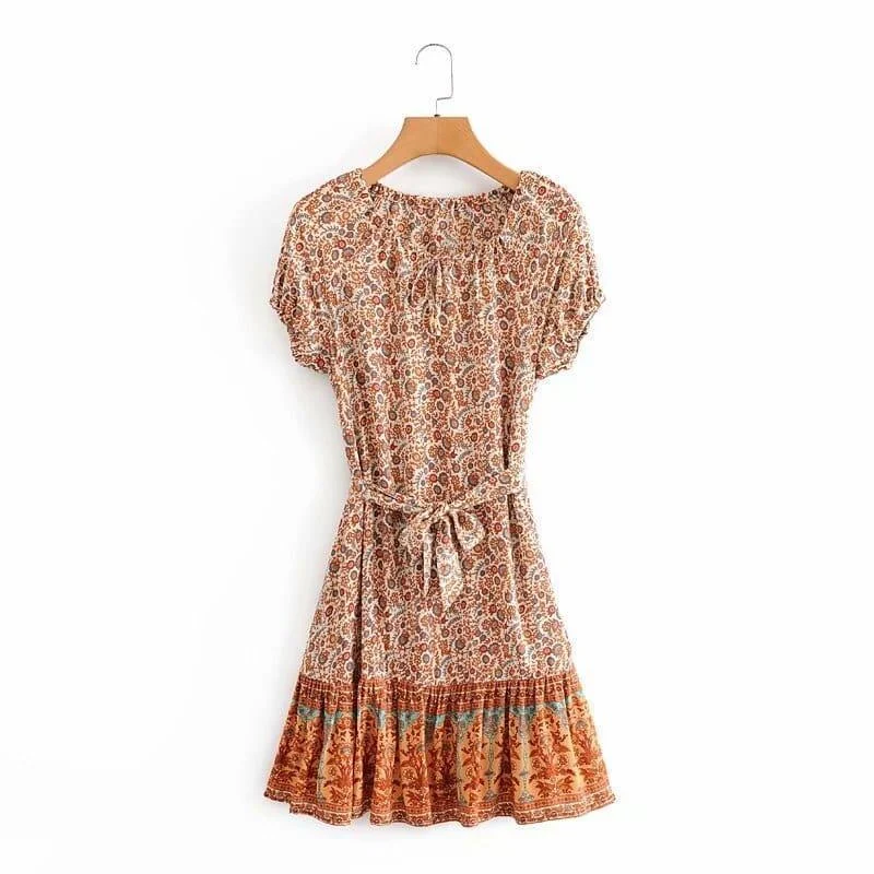 Adamina Boho Mini Dress ( 3 Colors ) - Glova