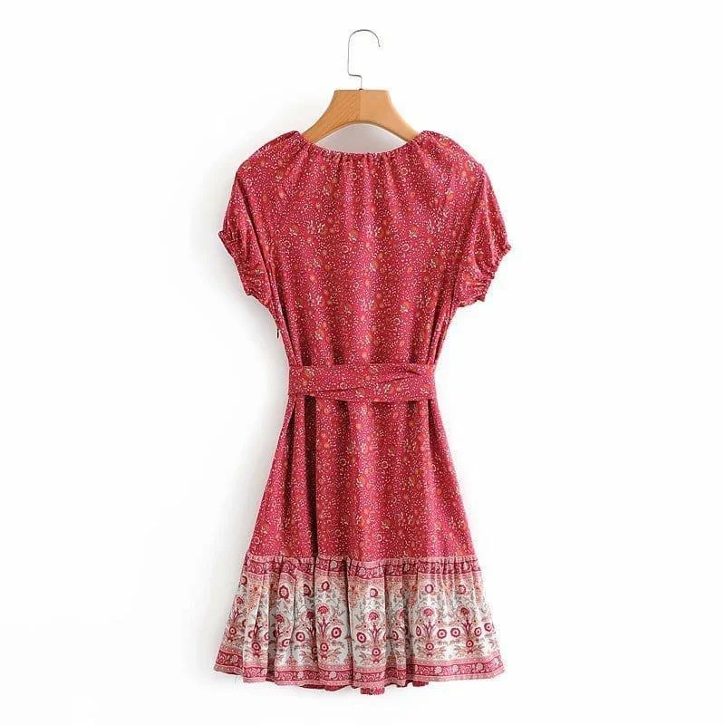 Adamina Boho Mini Dress ( 3 Colors ) - Glova