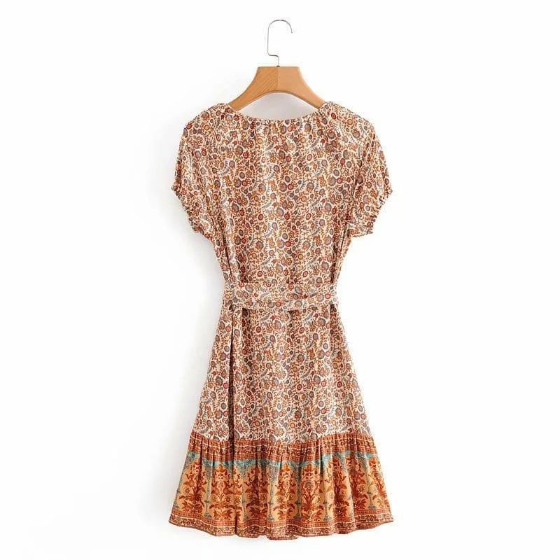 Adamina Boho Mini Dress ( 3 Colors ) - Glova