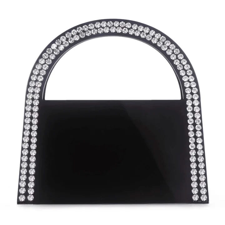 Addilyn Rhinestone Acrylic Box Evening Clutch - Glova