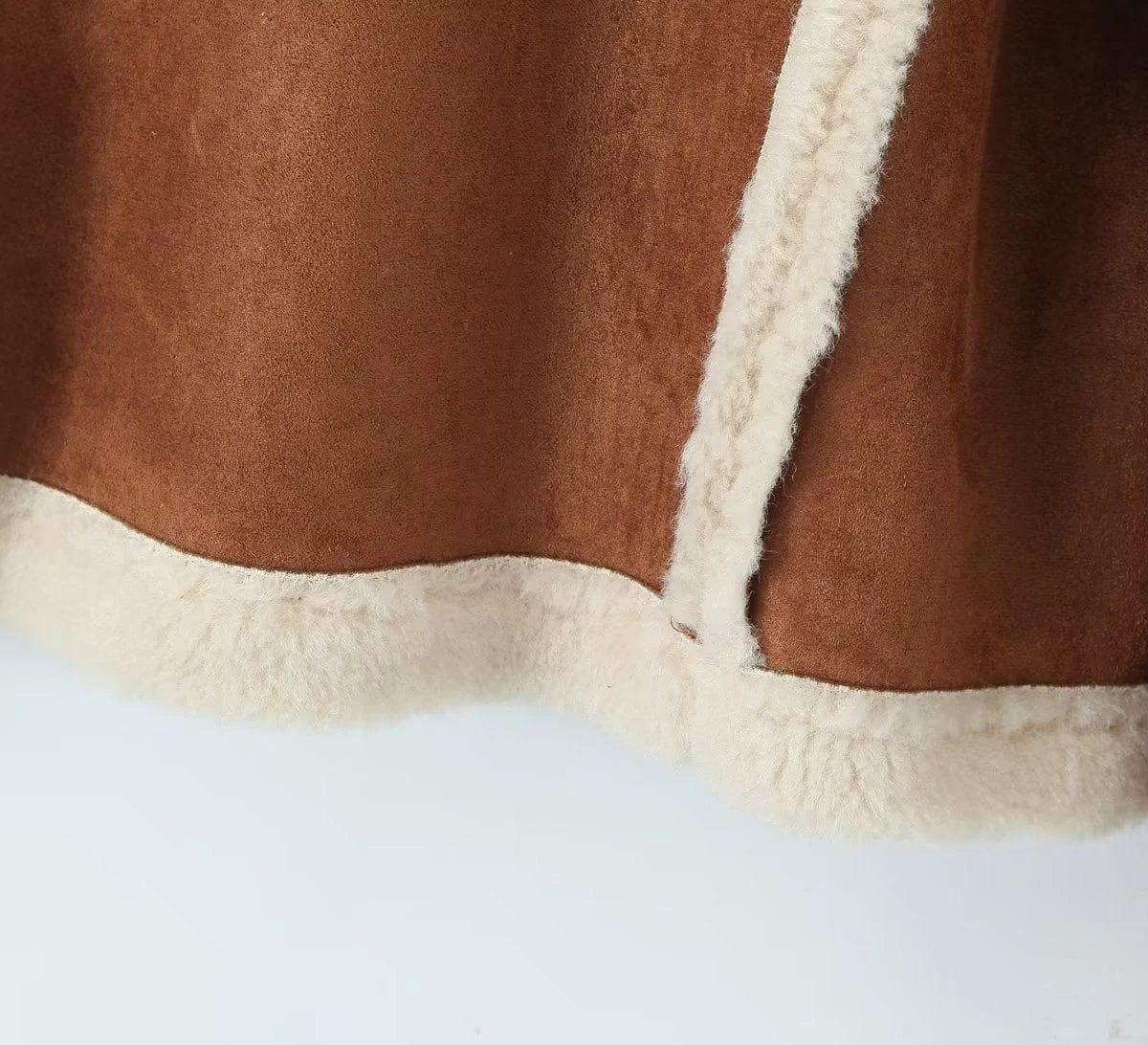 Adele Shearling Coat In Camel - Glova