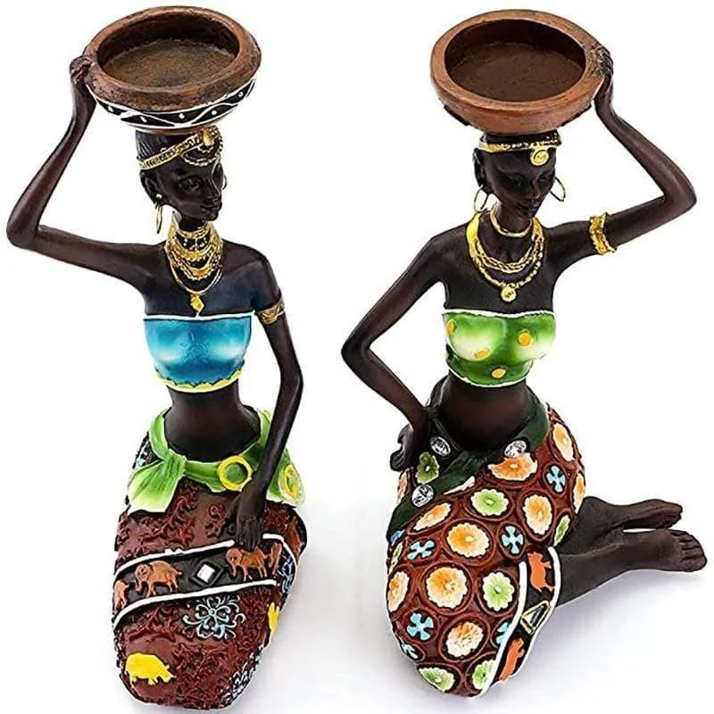 African Woman Candle Holder - Glova