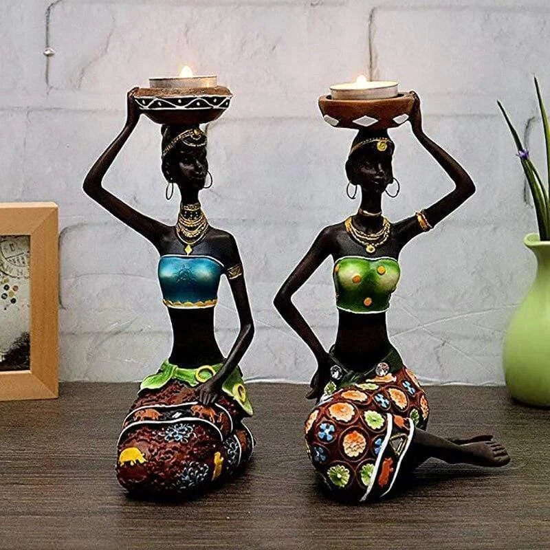 African Woman Candle Holder - Glova