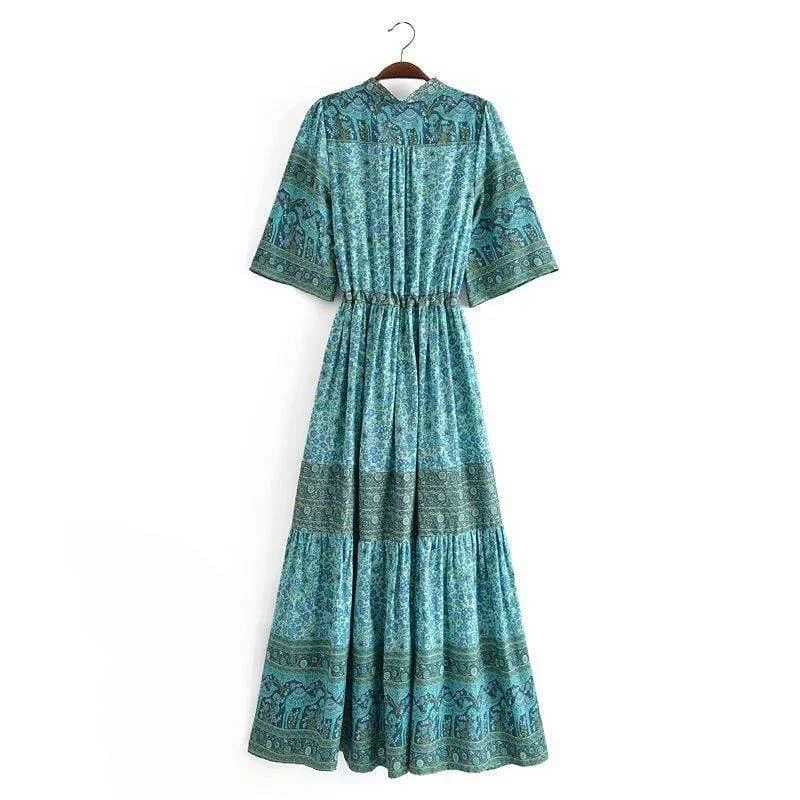 Agnesca Maxi Dress in Green - Glova