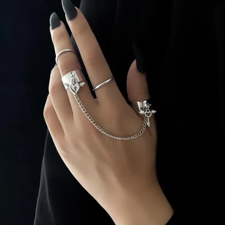 Aiyana Chain Link Rings - Glova