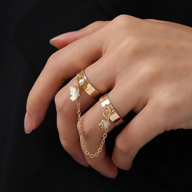 Aiyana Chain Link Rings - Glova