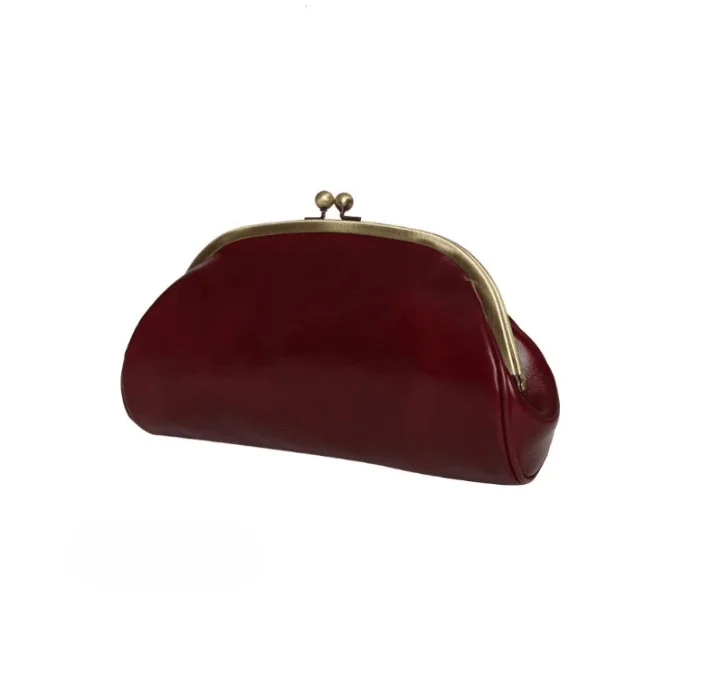 Aki Vintage Faux Leather Coin Clutch Bag - Glova