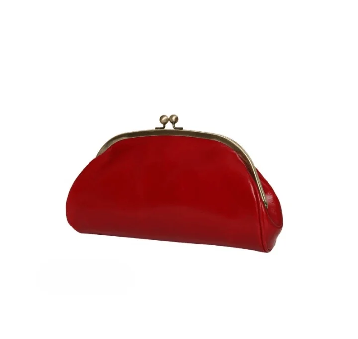 Aki Vintage Faux Leather Coin Clutch Bag - Glova