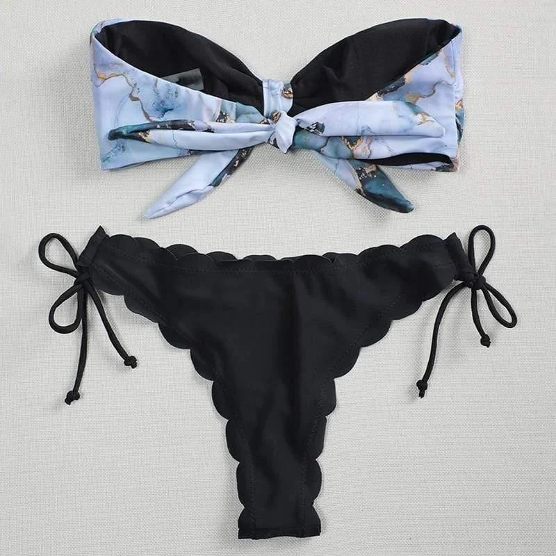 Alandra Marble Print Bikini Set - Glova