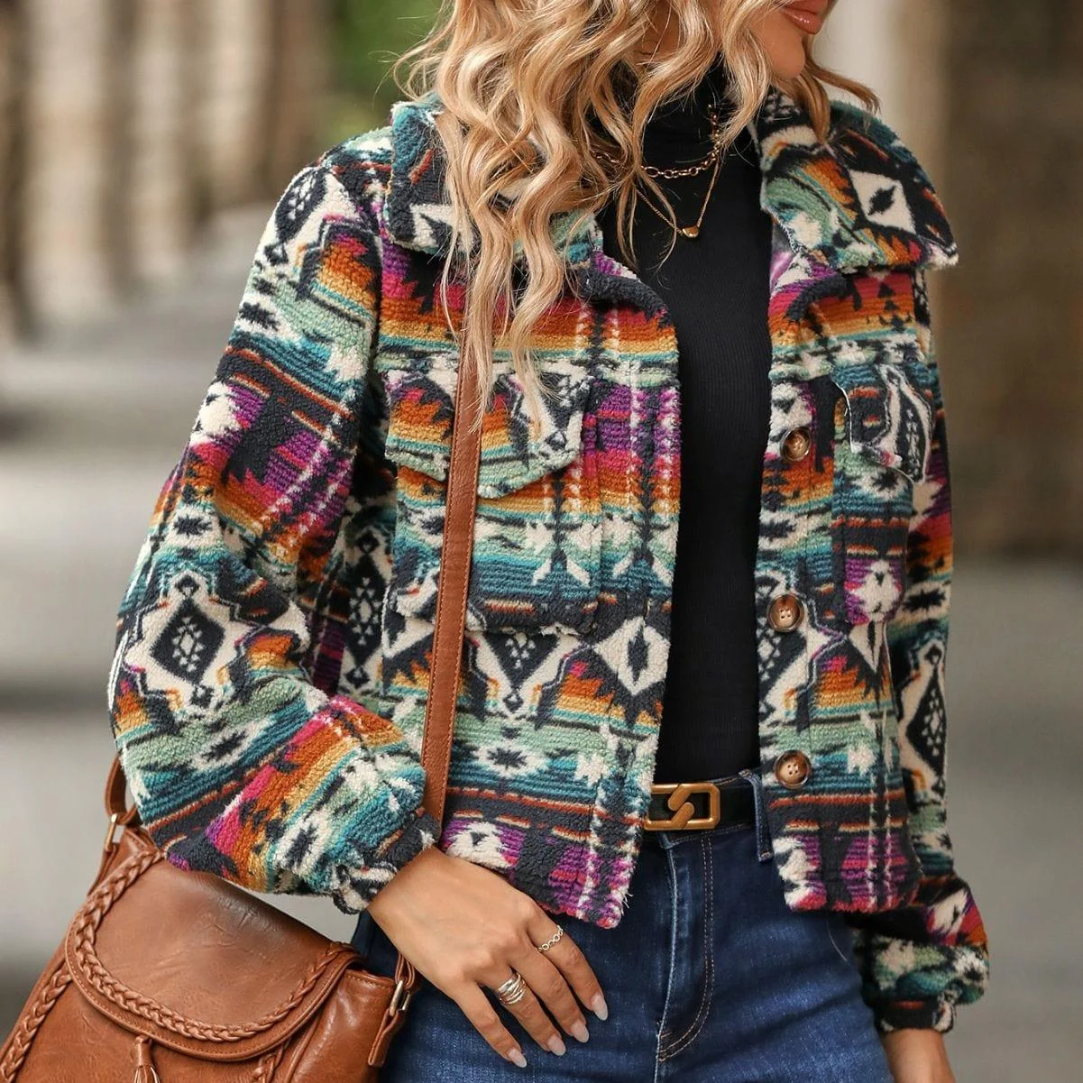 Alessia Aztec Print Jacket - Glova