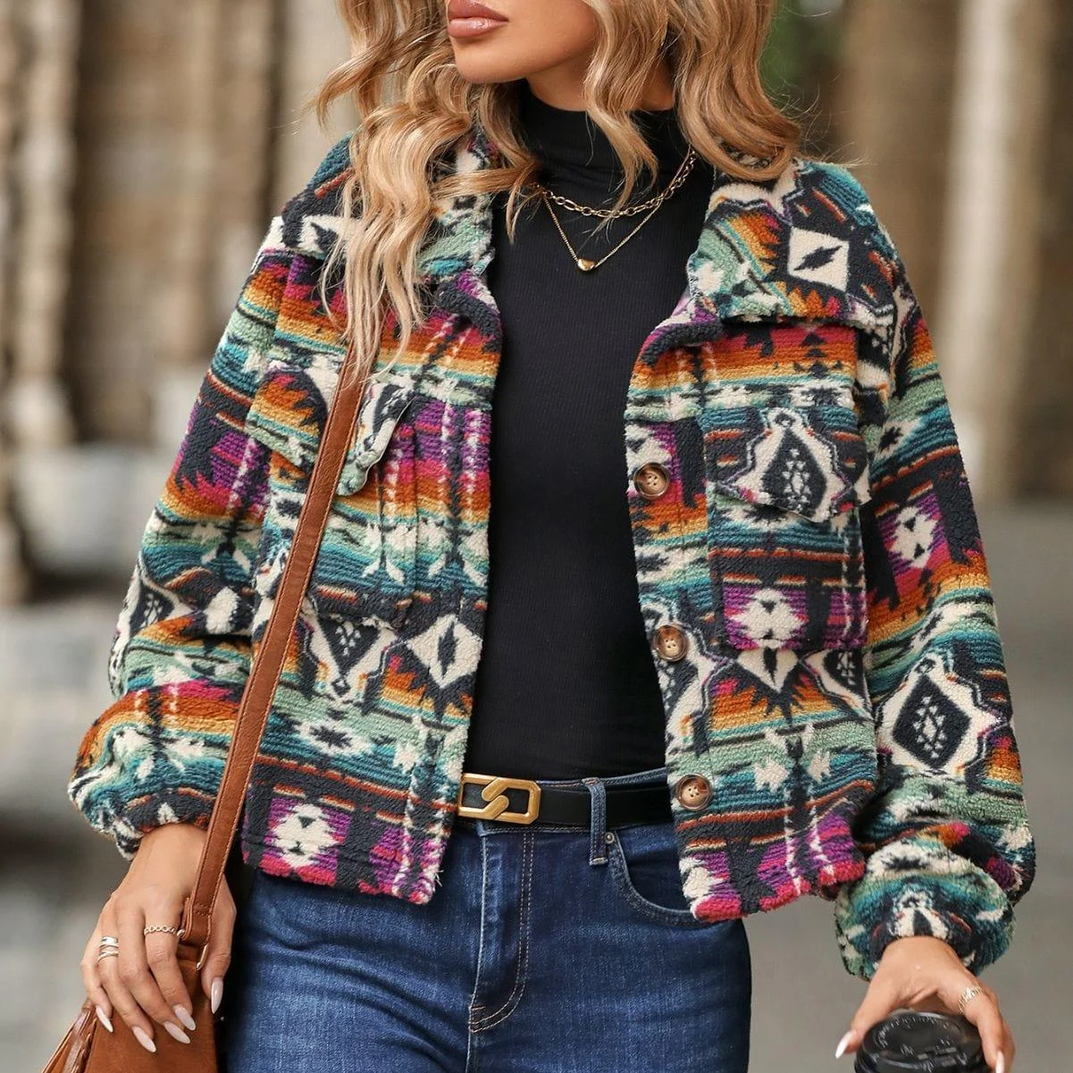 Alessia Aztec Print Jacket - Glova