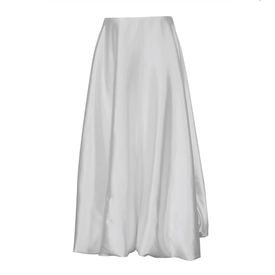 Alexine Valance Hem Flare Satin Skirts - 3 Colors - Glova