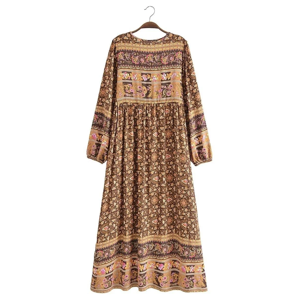 Alice Long Sleeve Boho Maxi Dress - Glova