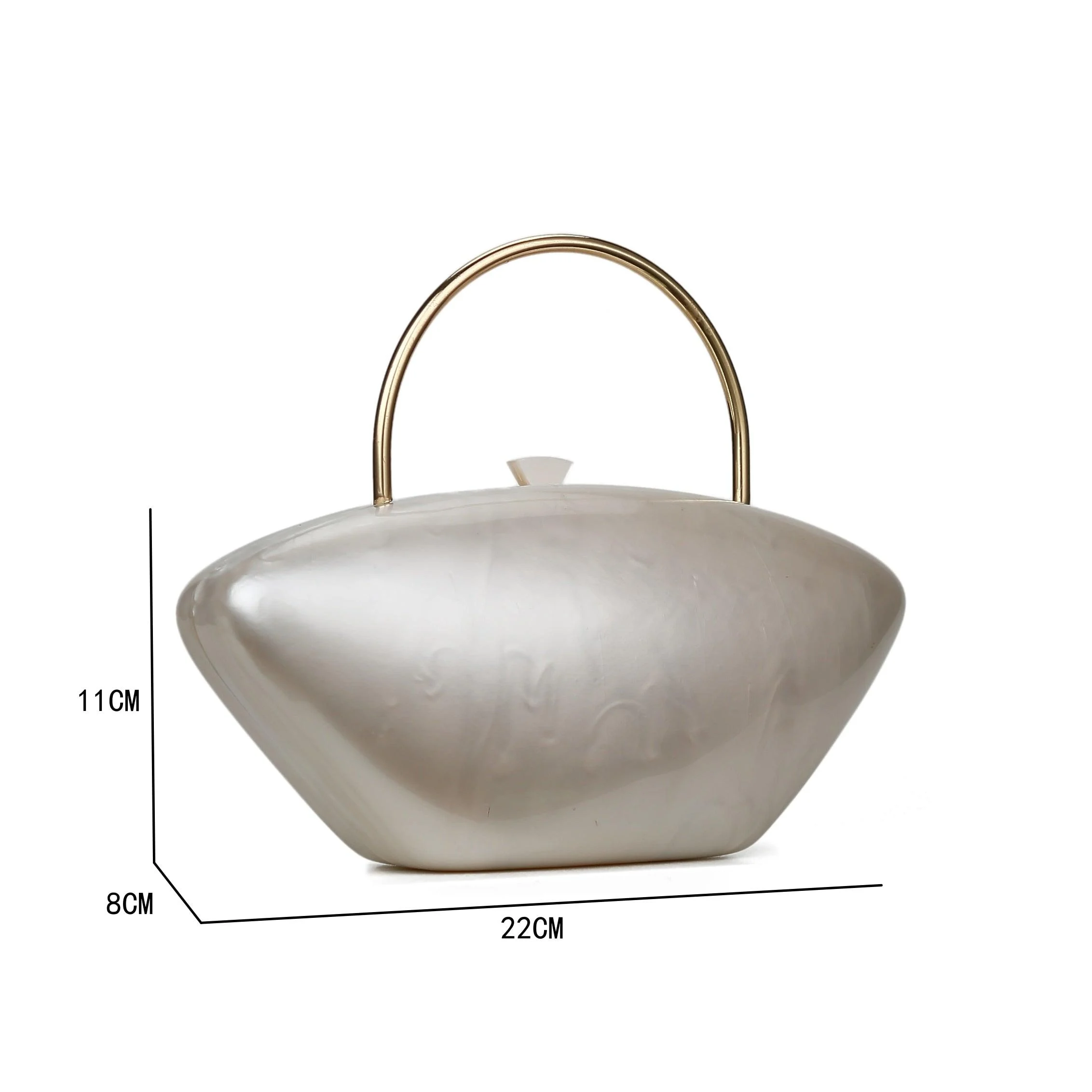 Alicja Pearlescent Acrylic Evening Bag - Glova