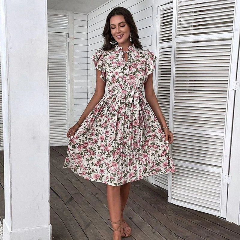 Alina Boho Midi Dress - Glova