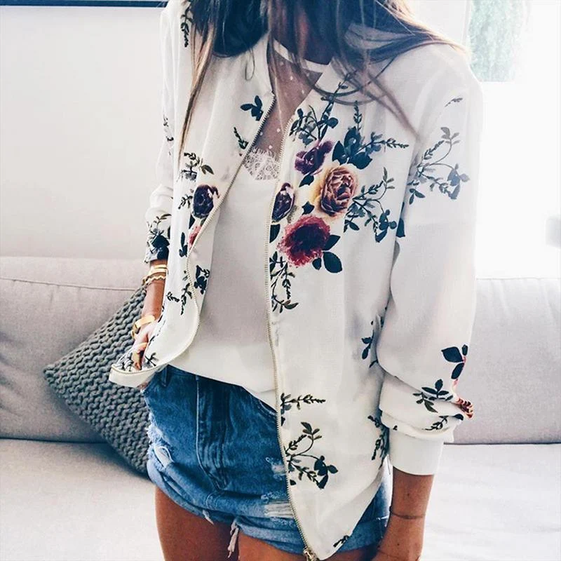 Alisha Floral Bomber Jacket - Glova