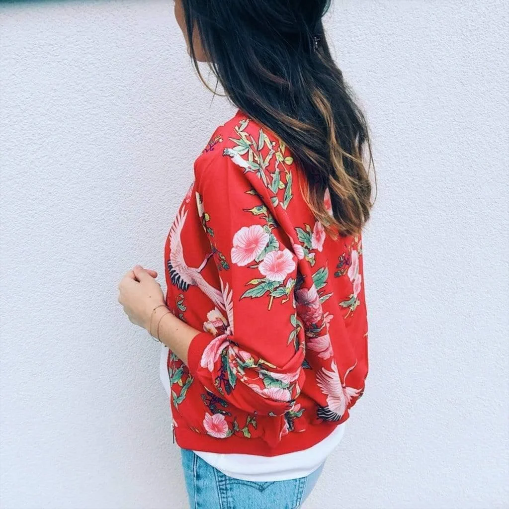 Alisha Floral Bomber Jacket - Glova